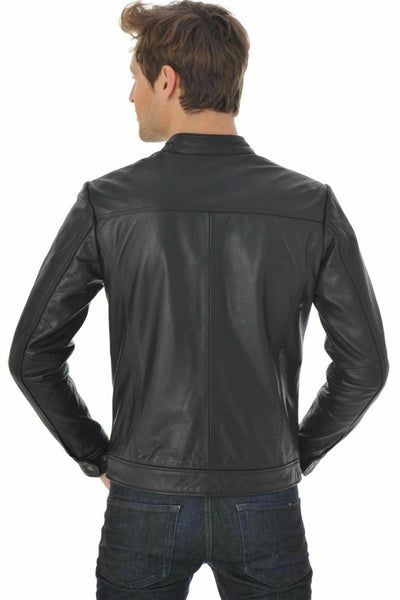 Noora Leather Jacket Men's Genuine Stylish & Fashionable Black Smart Fit NI-59