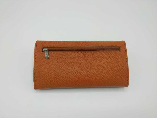 Noora Tan Quilted Lambskin Leather Classic WOC Handmade Clutch Bag QD 554