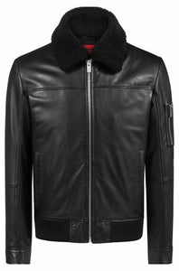 Noora MENS BIKER Lambskin CAFE RACER  REAL  LEATHER SLIM FIT JACKET NI-43