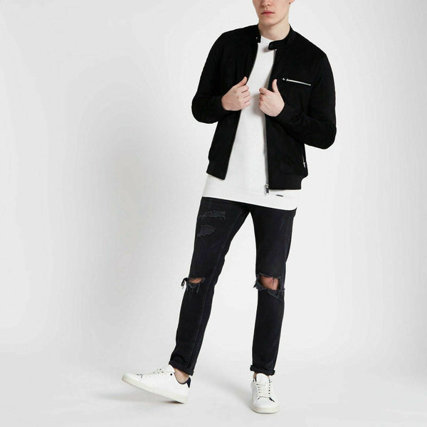 Men's Black Suede Jacket | Black Suede Jacket | Noora International