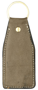 Greyish brown leather key chain