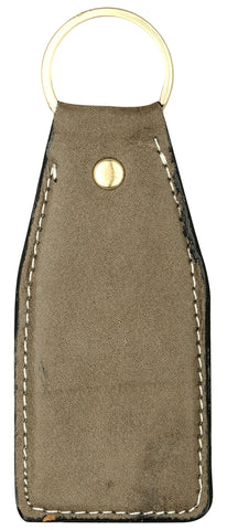 Greyish brown leather key chain