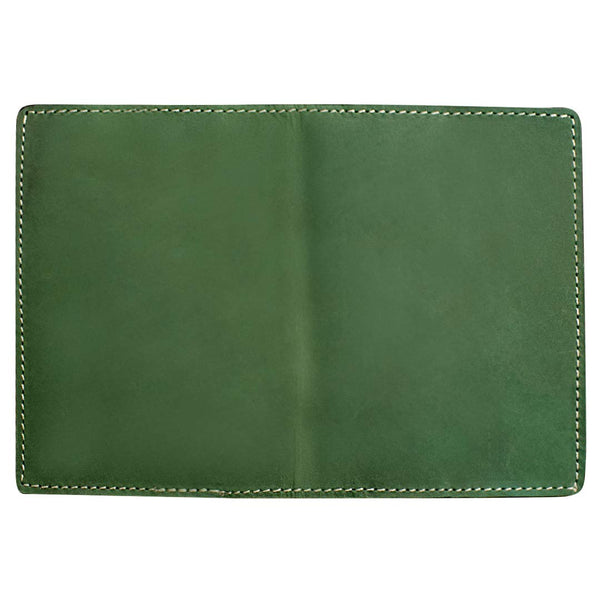 NOORA 100% personalized wallet for men's ,Green Leather Passport Wallet for Men and Women - SK5