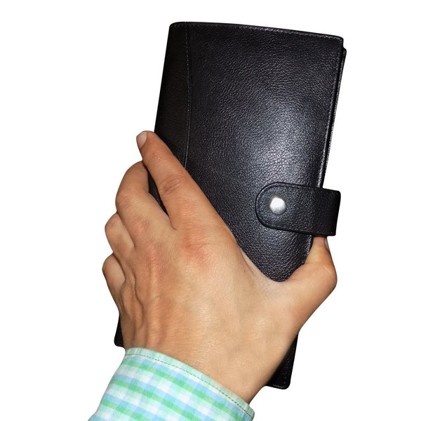 NOORA personalized Black wallet for Men's & Women's| Passport Holder| Documents Holder|Card Holder|Money Wallet- SK14