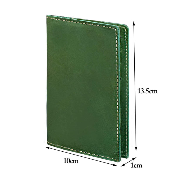 NOORA 100% personalized wallet for men's ,Green Leather Passport Wallet for Men and Women - SK5