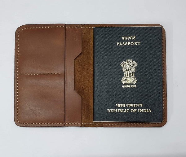 NOORA personalized wallet for men's Brown Wallet, Leather Passport Holder, Passport Wallet, Wanderlust Gift For men's -SK13