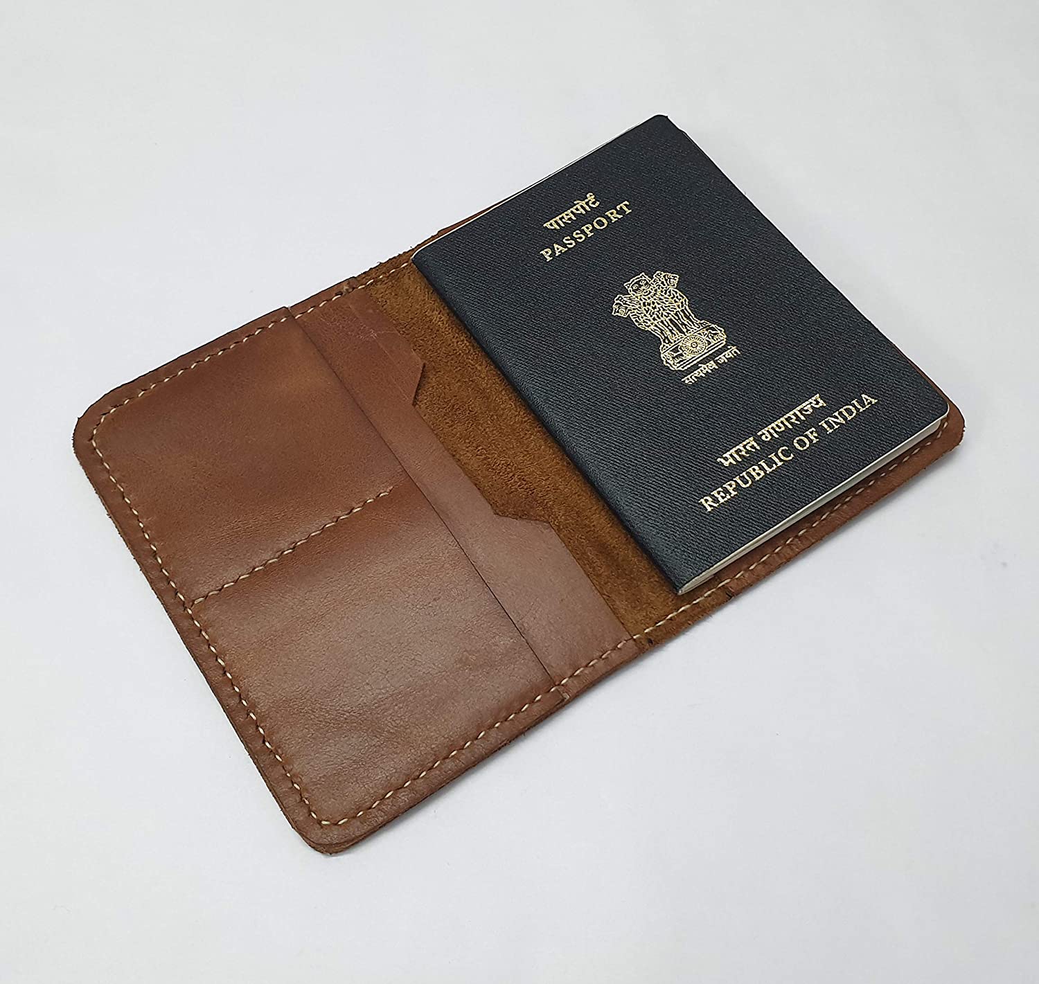 NOORA personalized wallet for men's Brown Wallet, Leather Passport Holder, Passport Wallet, Wanderlust Gift For men's -SK13