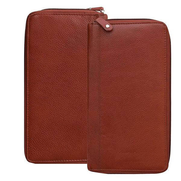 NOORA Women's Brown wallet, Document Holder, Credit,Debit,ATM Card Holder, Cheque Book, Passbook Holder- SK8