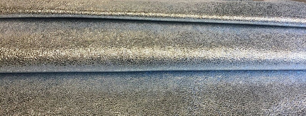 NOORA Silver Leather Hide Blue Tone Metallic Skins Soft Genuine Upholstery Fabric Thin Scrapbooking Material,Arts Craft Supplies 5 SQF SJ193
