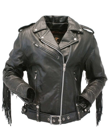 Men's Black Leather Biker Jacket | Noora International