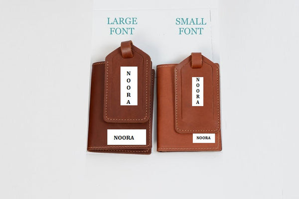 NOORA Personalized Leather Passport Holder | Luggage Tag Gift Set | Monogram Leather Passport Cover Wallet | Travel Wallet | ST0156