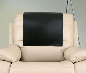 Noora Lambskin Leather,Headrest Cover, Furniture Protector, Loveseat Theater Seat,Black Colour BS021