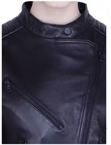 Noora New Womens Lambskin Black Leather Jacket With Quilted Designer Jacket, Trendy Biker Style Jacket YK0253