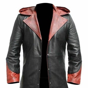 Noora Devil Long Trench Coat Sheep Skip Men Leather Jacket Vintage Trench Coat Christmas COSTUME SJ1