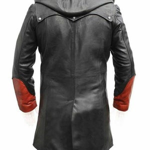 Noora Devil Long Trench Coat Sheep Skip Men Leather Jacket Vintage Trench Coat Christmas COSTUME SJ1