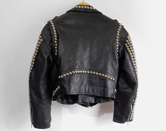 NOORA New Women's SILVER STEAMPUNK Studded Custom Moto Jacket Black Soft Lambskin Jacket With Zipper, Pockets & Belt UN025