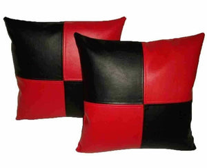 NOORA Genuine Leather Pillow red black cover Luxury Leather Cushion Leather cover Butterfly Leather Chess Pillow Leather Throw Pillow SJ349
