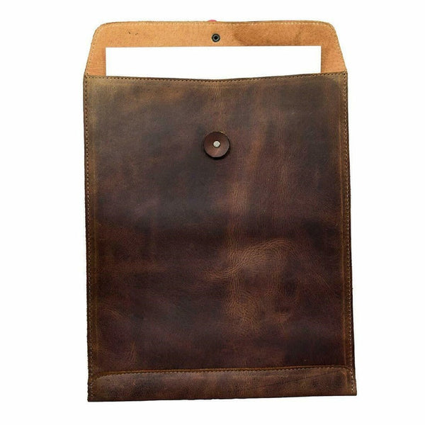 NOORA Leather Mailing Envelope Document Holder_Office and Work Essentials Handmade Cover,Personalized journal cover,Brown Leather _SJ