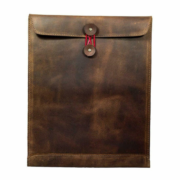 NOORA Leather Mailing Envelope Document Holder_Office and Work Essentials Handmade Cover,Personalized journal cover,Brown Leather _SJ