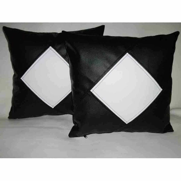 Noora Square Lambskin Leather Cushion Cover | Black & White Chess Design Throw Pillow Cases Housewarming Gift Wedding Gift SJ114