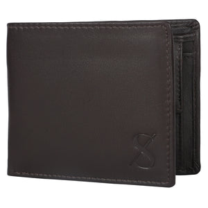 NOORA 100% personalized wallet for men,  Custom Engraved Leather Money Clutch bifold Chocolate BROWN Wallet ,Men's Gift Vintage Purse wallet