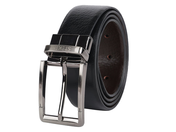 Stylish Men's Black Leather Belt