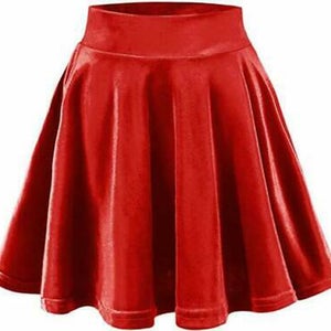 Red lambskin leather skirt clearance