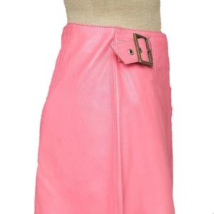 NOORA New Lambskin Leather Women Skirt Bodycon Patent Leather Short Half Dress Slim Shiny Party WA31