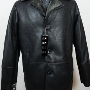NOORA NEW Casual Overcoat Men Real 100% Genuine Shearling Leather Sheepskin Coat Jacket Trench SB120