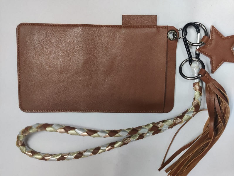 Noora Customize Handmade Unisex Tan Leather Mobile, Phone Cover, Phone Pouch UT454