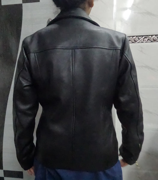 Noora Women's Lambskin Black Leather Jacket, Biker Motorcycle Leather Jacket, Western Party Wear Leather Jacket