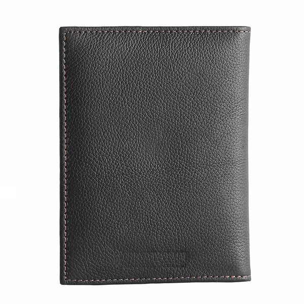 NOORA 100% personalized wallet for men's , Genuine BLACK Leather Passport and Card Holder Travel Wallet , Men's Gift - SK4