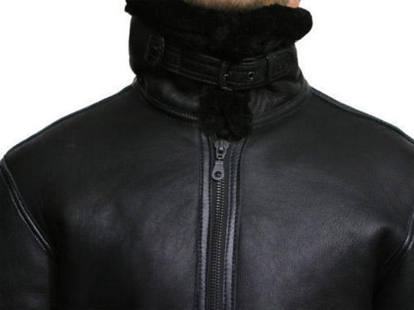 Noora New Black Lambskin Bomber Jacket Fridge Leather Casual Jacket Winter Style Jacket SJ97