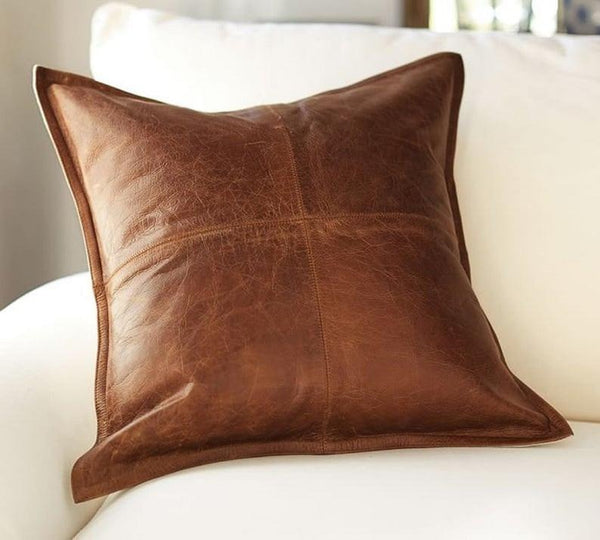 NOORA 100% Real Lambskin Leather pillow cover Square Pillow, Housewarming, Home & Living Decor Cover YK14