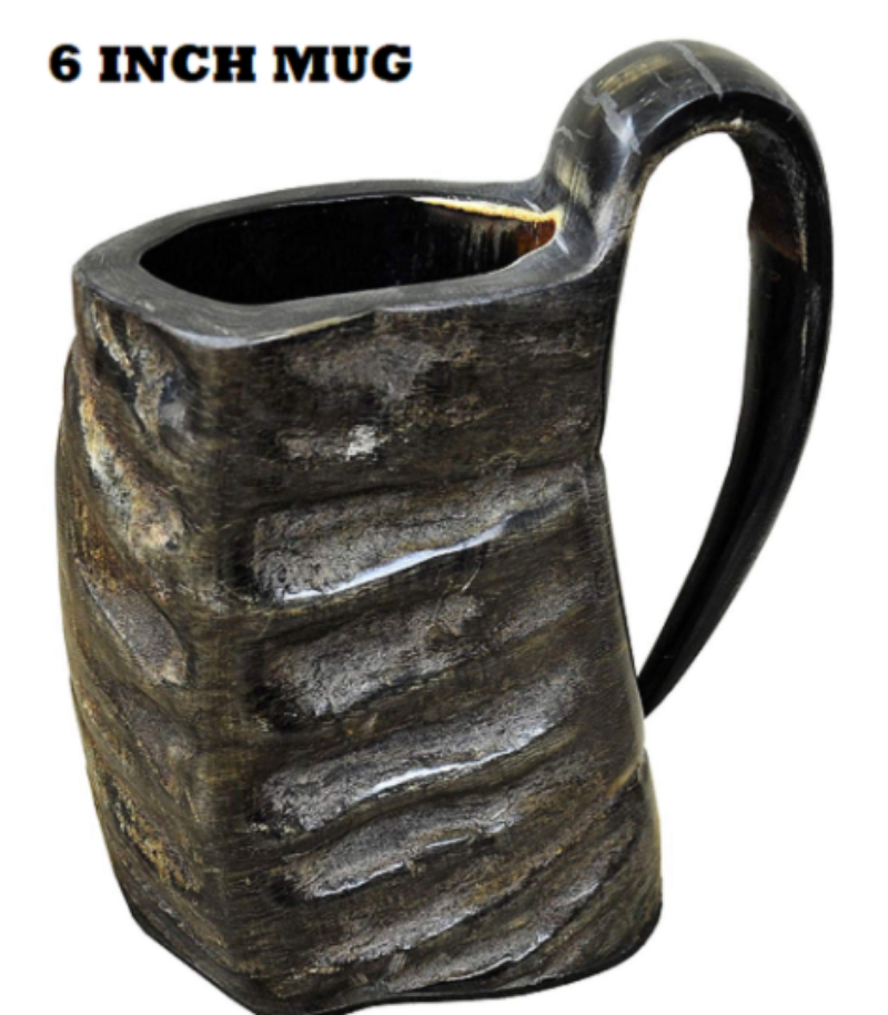 Noora Handcrafted Horn Mug, Personalized, Drinking Horn Mug ,Coffee Horn Mug, Groomsmen Gift, Best Gift For Man & Women,  SU098