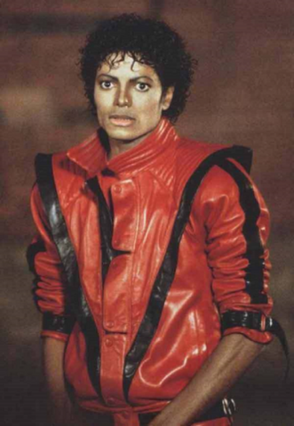 Noora Mens Leather Michael Jackson Thriller Jacket| Red & Black Combination Jacket | Christmas Red Leather Jacket SU0752