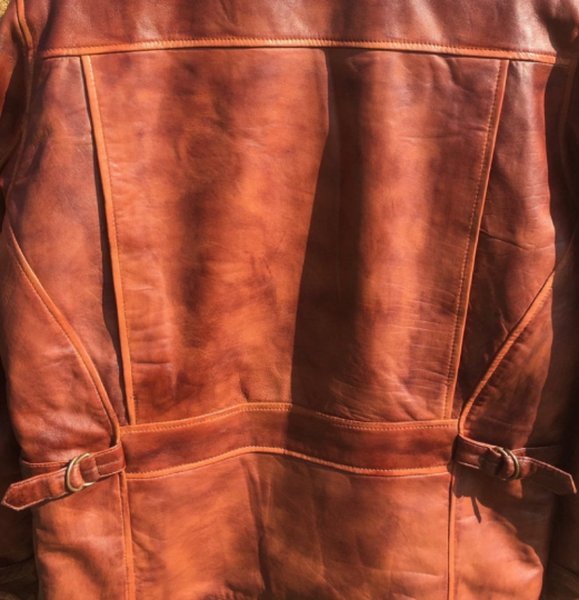 NOORA Mens Brown Movie Costume  Leather Jacket With Zipper | Hollywood Celebrity Jackets | Antique Brown Commando Jacket SU063