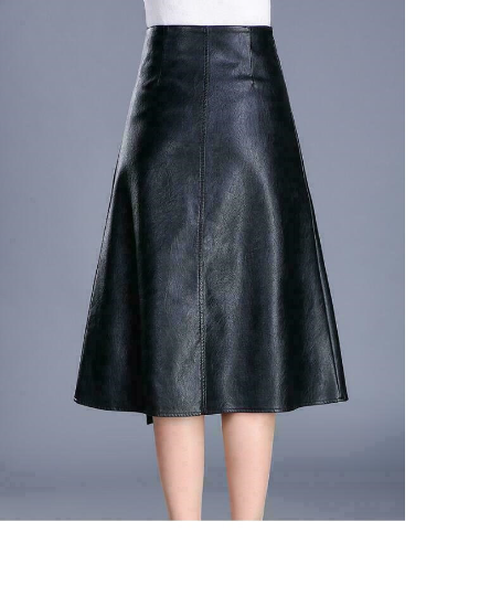 Noora New Womens Black Lambskin Leather Skirt | Designer Black Casual  Leather Skirt | Black A Line Leather  Skirt SU0111