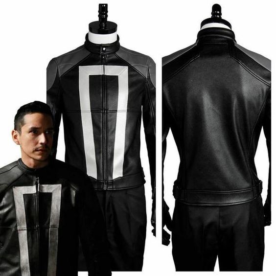 NOORA HANDMADE Brando Classic Jacket for Man Real Black & White Leather Jacket for Motorbike