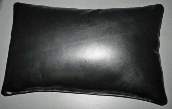 Noora Real Lambskin Leather Pillow Cover, Black Solid Color Cushion Cover Home Decor, Rectangle Decorative Sofa Throw Lumbar Cover Yk03