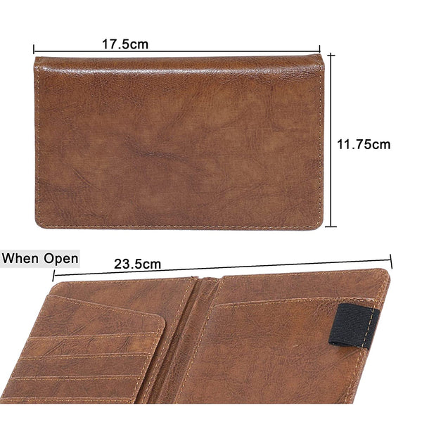 NOORA 100% personalized wallet for men, Custom Leather Wallet Money Clutch bi-fold BROWN Wallet ,Men's Gift Vintage Purse wallet - SK3