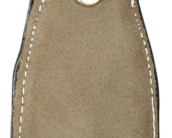 Greyish brown leather key chain - Noora International