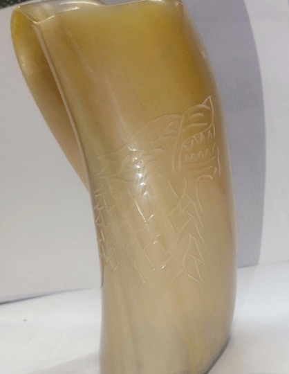 Handcrafted Horn Mug, Personalized Viking Drinking Horn Mug, Beer Mug Best Gift For Men & Women, Tankard Cup YK09 - Noora International