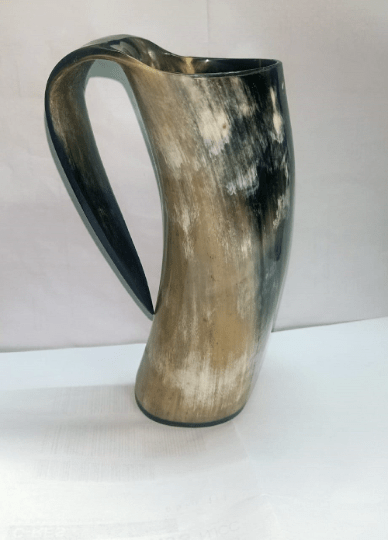 Handcrafted Horn Mug, Personalized Viking Drinking Horn Mug, BEER MUG, Gift For Groomsmen, Hot & Cold Coffee, Best Designer Horn Mug YK06 - Noora International