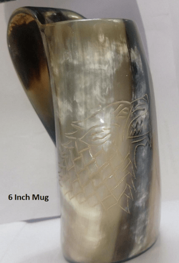 Handcrafted Horn Mug, Personalized, Viking Drinking Horn Mug, Beer Mug, Groomsmen Gift, Game of Thrones, Gifts For Men, For Gift Halloween YK07 - Noora International