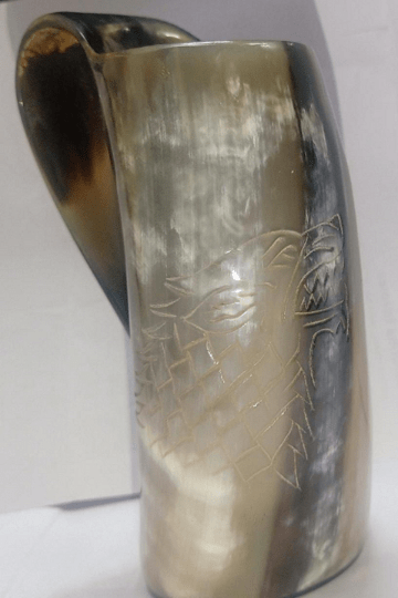 Handcrafted Horn Mug, Personalized, Viking Drinking Horn Mug, Beer Mug, Groomsmen Gift, Game of Thrones, Gifts For Men, For Gift Halloween YK07 - Noora International
