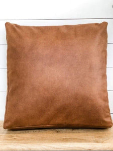 Noora Lambskin Tan Leather Seat Cushion Cover, Dining Cushion, Table Seat Cover, Home sweet Cover, Modern pillow cover YK0218