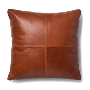 NOORA Brown Color Leather Pillows Cover For Couch, Home Decor, Gift For Special Pillow Cover JS07