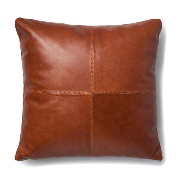 NOORA Brown Color Leather Pillows Cover For Couch, Home Decor, Gift For Special Pillow Cover JS07