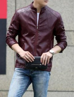 Noora New Lambskin Mens Dark Brown Leather Jacket, Casual Out Wear Biker Jacket, Western Style Jacket YK0245